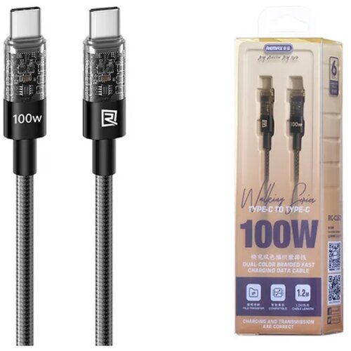 Remax data kabl walking tip c na tip c RC-C162 100W, 1.2m crni Cene