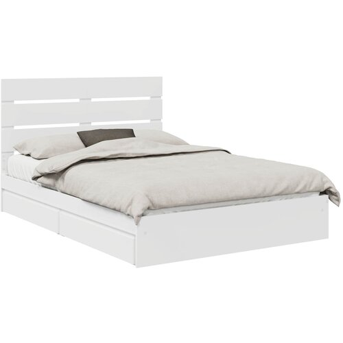 vidaXL Postelja s shranjevanjem Bela 140 x 190 cm Konstruiran les, (5000106987) Cene