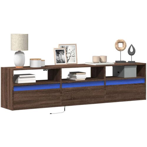 vidaXL Zidni TV ormarić LED smeđa boja hrasta 180x31x45 cm Cijene
