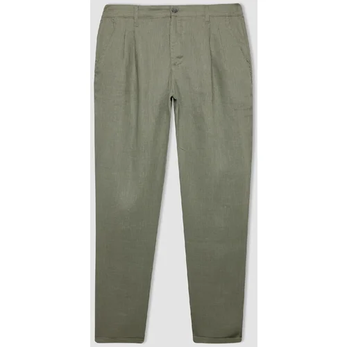 Defacto Crop Double Leg Linen Trousers