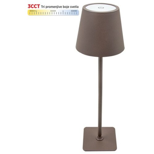 MIT.EL Stona lampa M6002-C BRAON 2W IP20 LED TOUCH dimmable + 3CCT 3000-6000K DC5V LED Cene