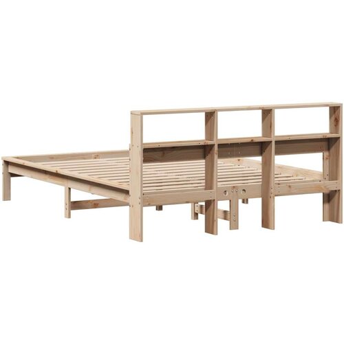 vidaXL Posteljni okvir brez vzmetnice 140x190 cm trdna borovina Cene