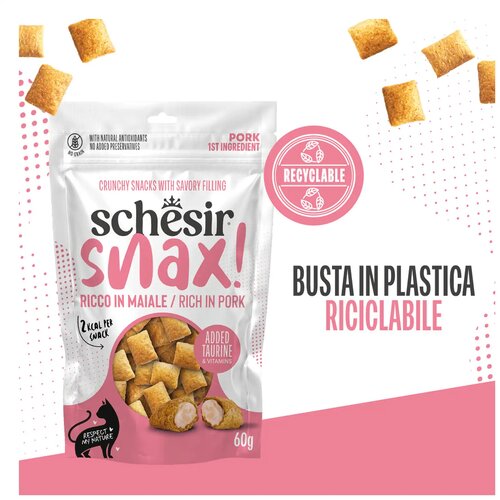 Schesir hrskava poslastica za mačke, svinjetina Slike