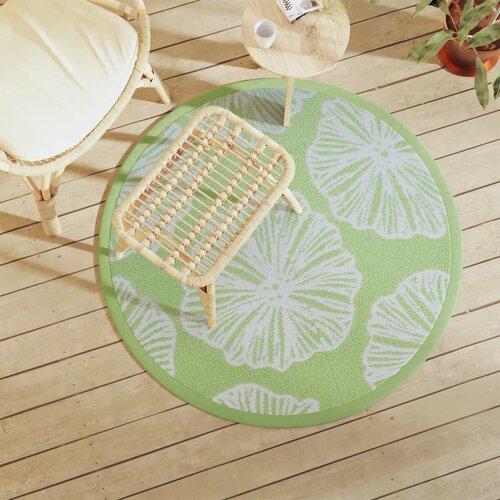 vidaXL Zunanja preproga zelena Ø120 cm PP Cene
