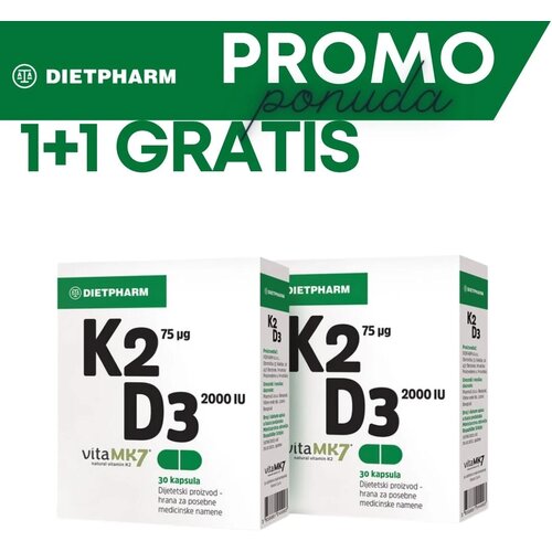 Dietpharm kapsule K2D3 VitaMK7, 1+1 gratis Cene