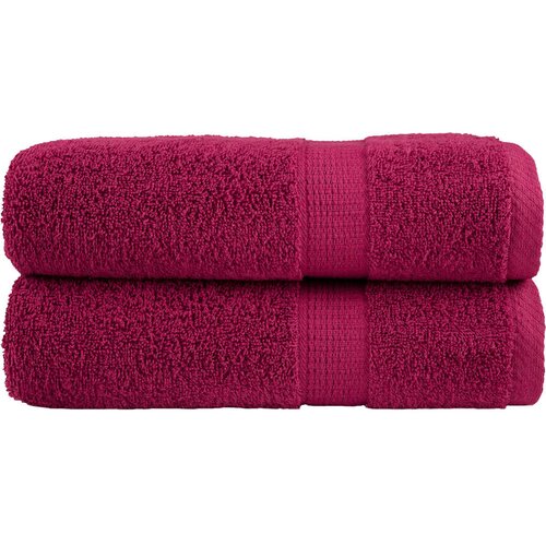  Ručnici za kupanje SOLUND 2 kom bordo 100 x 150 cm 600 gsm Slike