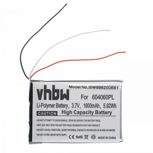 VHBW Baterija za Becker Ready 70 / Professional 70 / Transit 70, 1600 mAh