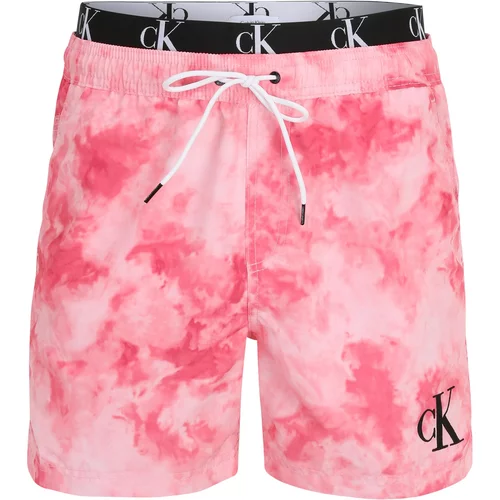 Calvin Klein Swimwear Kratke kopalne hlače roza / roza / črna / bela