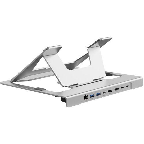  Conceptronic DO35S Laptop Stand with 7-in-1 USB-C Docking Station, HDMI 4K60Hz x 2, GbE, USB-C 5Gbps, USB-A 5Gbps x 2, 100W USB PD Slike