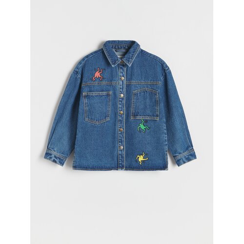 Reserved jakna keith haring - modra Cene