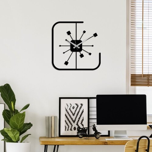 Wallity Zidni sat 49x49cm Crni Slike