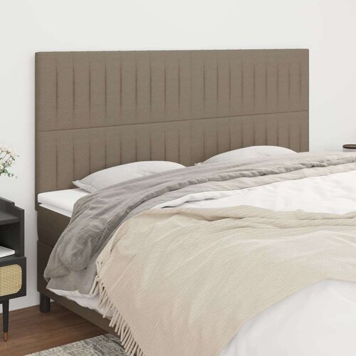  Posteljno vzglavje 4 kosa taupe 100x5x78/88 cm blago, (20952507) Cene
