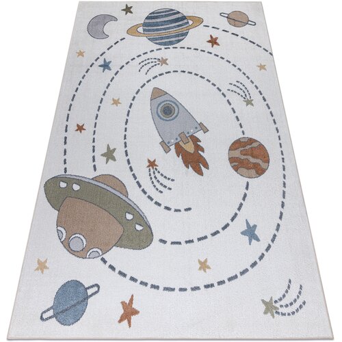 RugsX Preproge Preproga BONO 8288 Vesolje, planeti krem / 140x190 cm Bež Cene