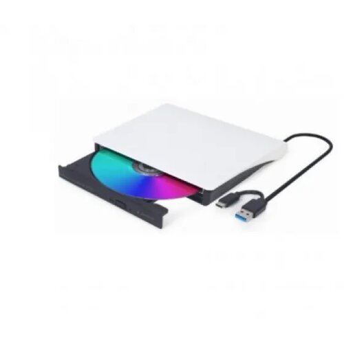 Cd DVD-RW USB Gembird DVD-USB-03-BW Gembird eksterni USB /DVD drive Citac-rezac, USB + USB-C, black-white Cene