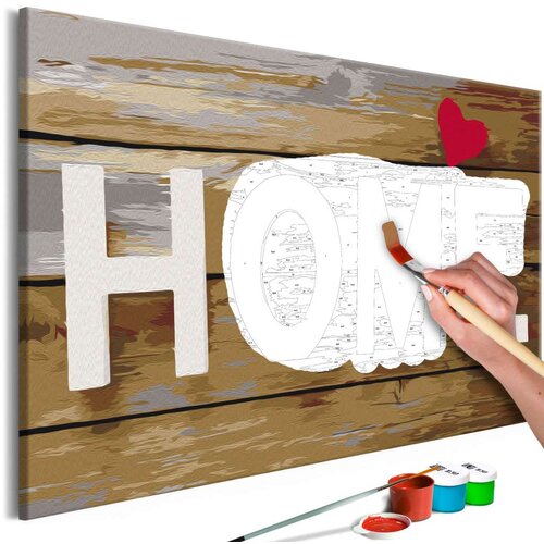  Slika za samostalno slikanje - Home with Heart 60x40 Slike