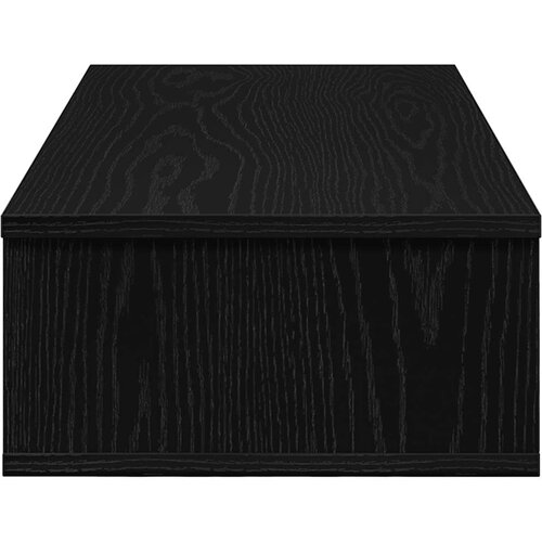  Zidna polica s ladicama crna 80x34x17 cm izrađeno drvo Slike