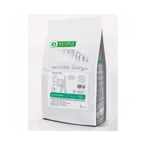 Nature's Protection white dog grain free with insect adult all breed - all stages - 4 kg Cene