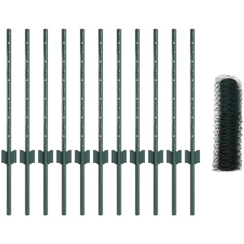  Heksagonalna ograda s stubom 25 x 0,5 m Čelik premazan PVC-om Slike
