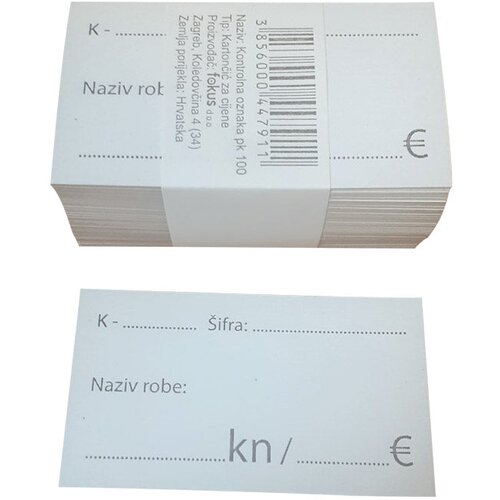  OBRAZAC KONTROLNA OZNAKA PK100 FOKUS Cene