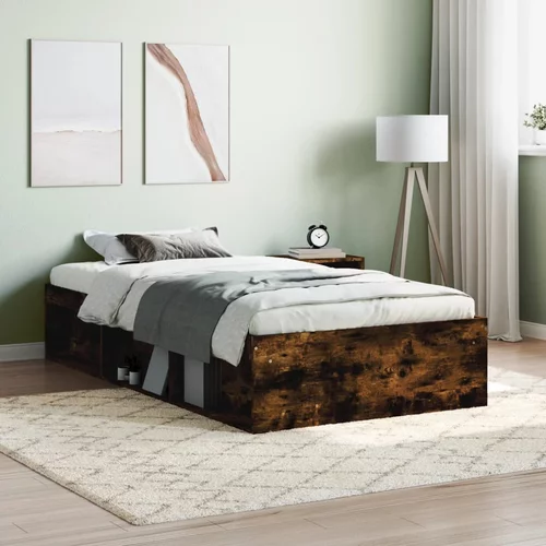 vidaXL Okvir kreveta boja dimljenog hrasta 90 x 200 cm