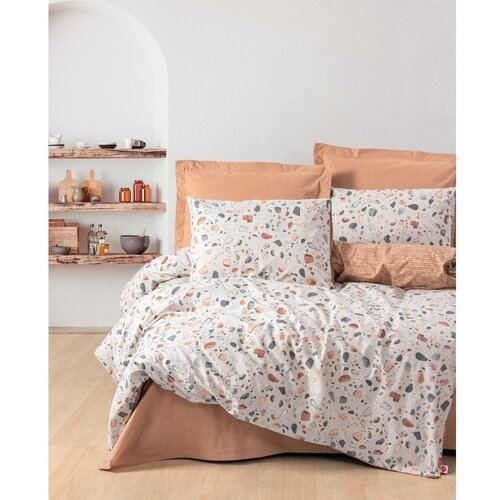 Mila Home Luxury Posteljnina za zakonsko posteljo/podalj&scaron;ana iz renforce bombaža 240x220 cm Earth-Inspired Calm &ndash; Cene