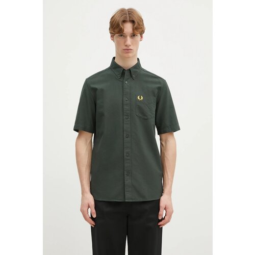Fred Perry Srajce z dolgimi rokavi OXFORD SHIRT Zelena Slike