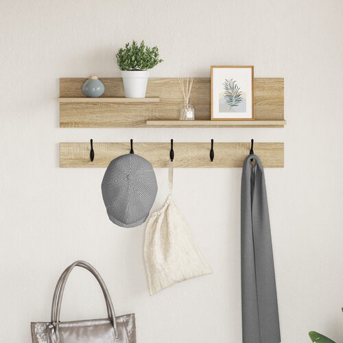 vidaXL Nadwyčajna obešalnik za plašče sonoma hrast 90 x 15 x 36 cm Cene