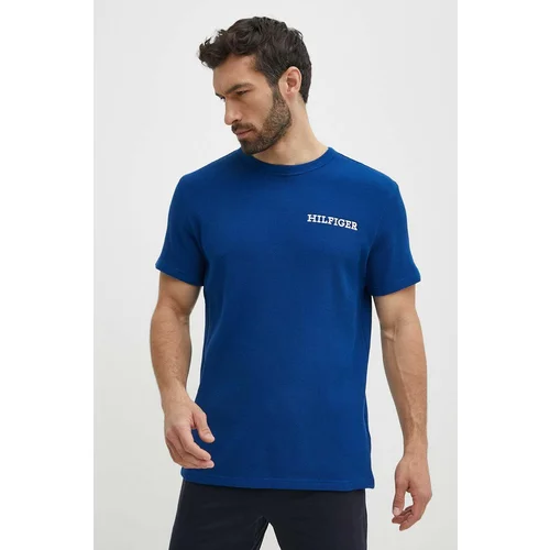 Tommy Hilfiger Bombažna kratka majica mornarsko modra barva