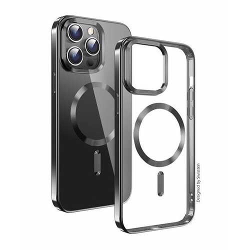 Swissten maskica CLEAR JELLY MagStick za iPhone 16 PRO METALLIC crna Cijene