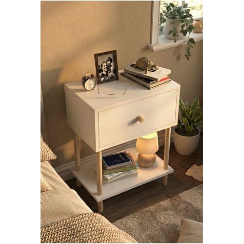 Hanah home Noćni ormarić bijeli Slike