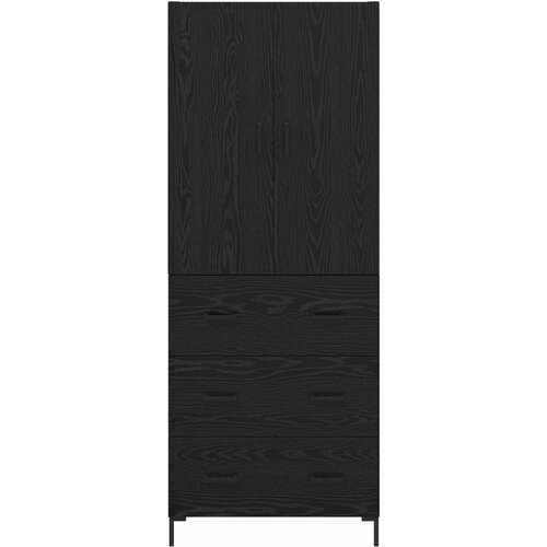  Highboard Crni hrast 69,5 x 34 x 180 cm Konstruirano drvo Slike