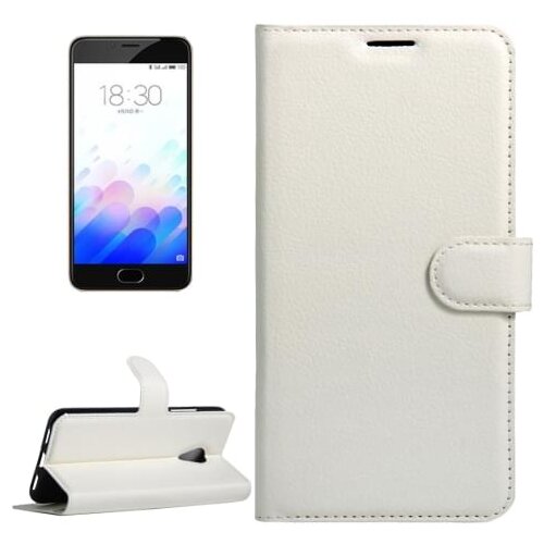 Motorola moto G4 play horizontalna flip kožna torbica crazy horse bijela, pretinci za kartice Slike