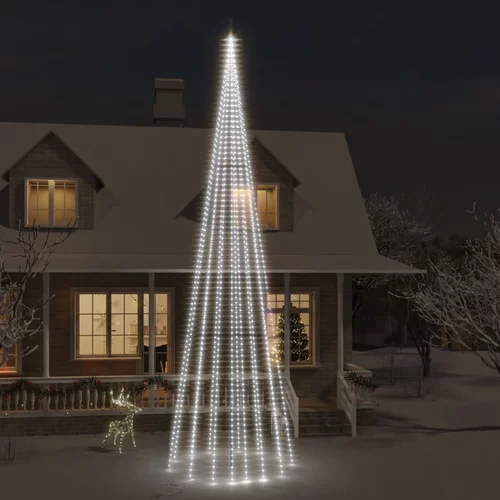  Božićno drvce na stijegu 1134 LED žarulje hladne bijele 800 cm