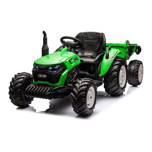  Dečiji električni traktor sa prikolicom 2219 zeleni Slike