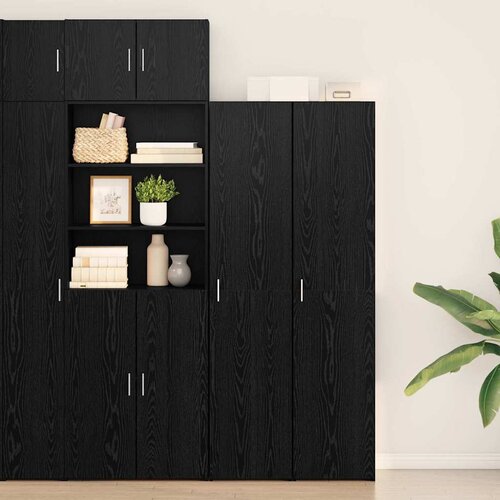  Highboard Crni hrast 40 x 42,5 x 185 cm Cene