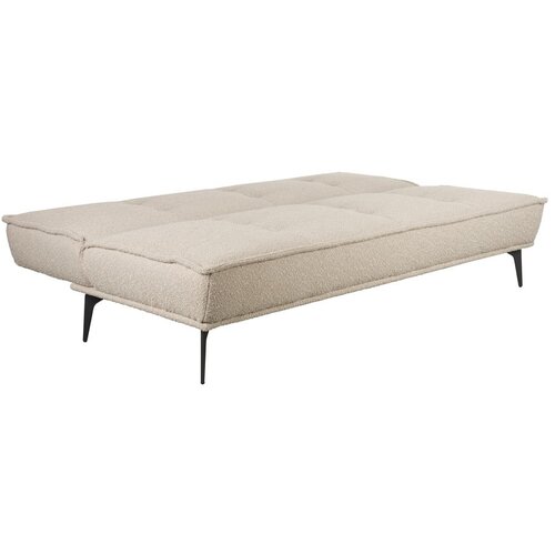 White Label Bež raztegljiva sedežna garnitura iz tkanine boucl&amp;eacute; 184 cm Cielke &amp;ndash; Slike