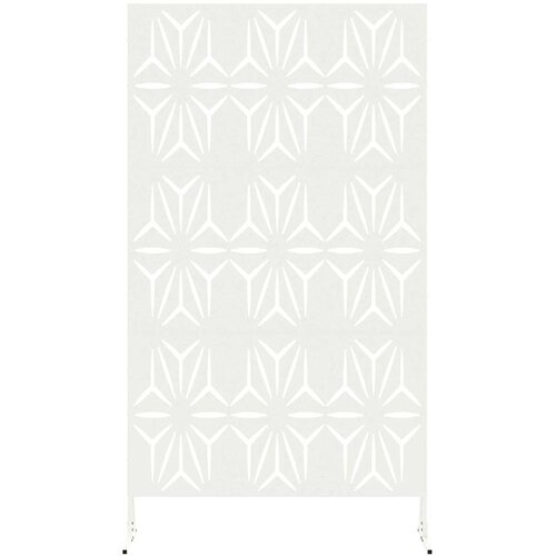  Zaslon za privatnost 100 x 50 x 180 cm Čelik Bijela Slike