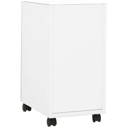 VidaXL Mobilni ormarić za spise bijeli 30 x 45 x 59 cm čelični Slike