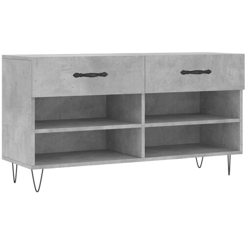 Maison Chic Regal za čevlje - Polica za čevlje betonsko siv 102x35x55 cm inženirski les, (21778050) Cene
