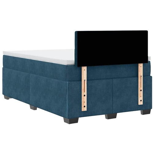 Box spring krevet s madracem tamnoplavi 120 x 200 cm bar&amp;scaron;unasti Slike