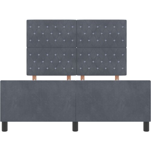 VidaXL krevet tamno sivi 140x190 cm bar&amp;scaron;un Slike