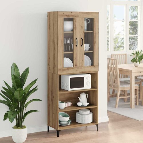 Highboard Umjetnički hrast 69,5 x 34 x 180 cm Konstruirano drvo Slike