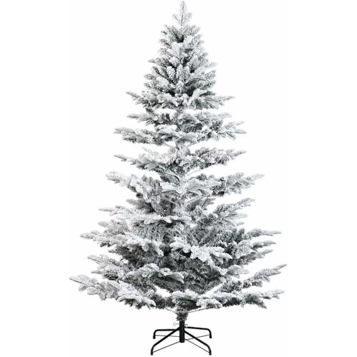  Umjetno božićno drvce s nogom 210 cm 300 LED lampica - Bijela 210 cm s LED svjetlima Slike
