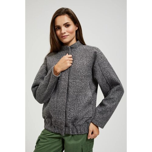 Moodo Marisse Women&amp;#039;s Jacket L-Ku-4300 Grey Slike