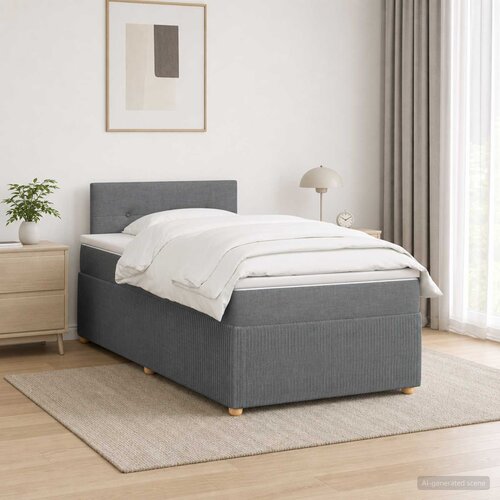  Boxspring krevet s madracem Tamnosiva 120 x 200 cm Tkanina Slike