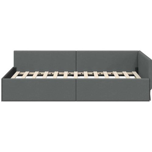  Kutni okvir kreveta Tamno siva 80 cm x 200 cm tkanina Slike