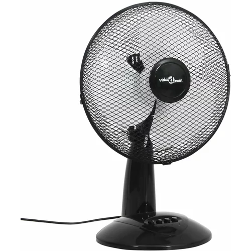 vidaXL Namizni ventilator 3 hitrosti 30 cm 40 W črn