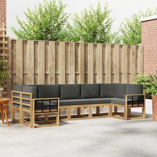  Set vanjskih sofa 7 kom. Bijela i antracit Smeđa 304 x 128,5 x 73 cm Cene