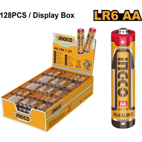 Ingco HAB2A01 ALKALNE BATERIJE LR6 AA -ext Slike