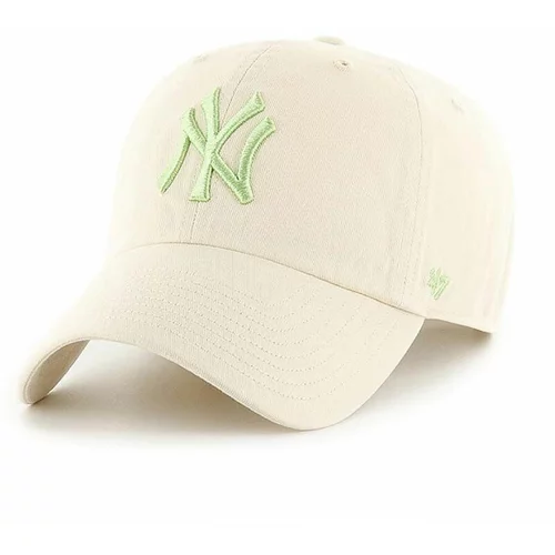 47 Brand Kapa sa šiltom MLB New York Yankees boja: bež, s aplikacijom, B-NLRGW17GWS-NTO